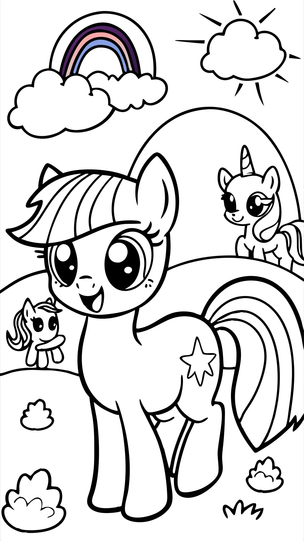 mon petit poney amitié est coloriage magique gratuit imprimable